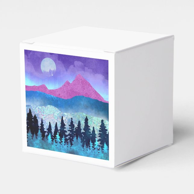 Amethyst Mist Mountains Favor Box (Front Side)