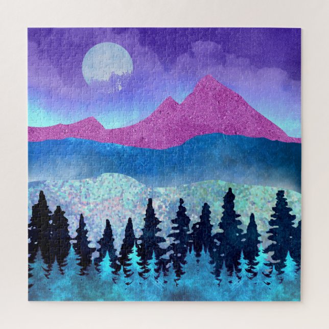 Amethyst Mist Mountains Jigsaw Puzzle (Vertical)