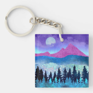 Amethyst Mist Mountains Keychain