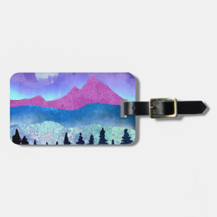 Amethyst Mist Mountains Luggage Tag