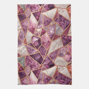 Amethyst Mosaic – Cracked Glass - Purple Kitchen Towel