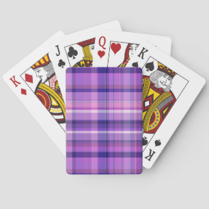 Amethyst Navy Blue Cotton Candy Pink Madras Playing Cards
