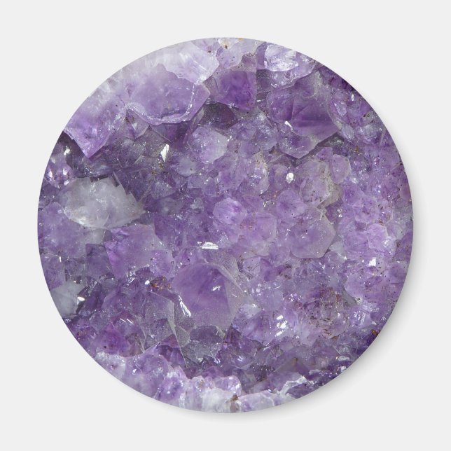 Amethyst New Age Crystal Healing Cluster Photo Magnet (Front)