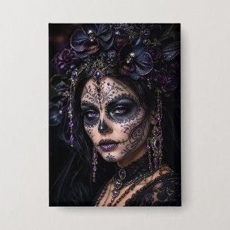 Amethyst Orchid Calavera – Gothic Sugar Skull