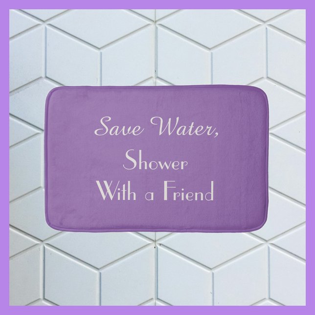 Amethyst Orchid Purple Save Water Funny Plush Bath Mat (Creator Uploaded)