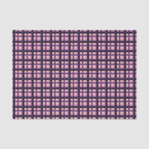 Amethyst Peach Pink Purple Lilac Stripe Plaid Tissue Paper