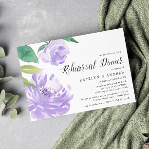 Amethyst Peony   Invitation au dîner de répétition