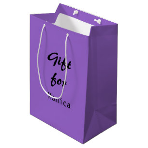 Amethyst Personalized Elegant Stylish Name Medium Gift Bag