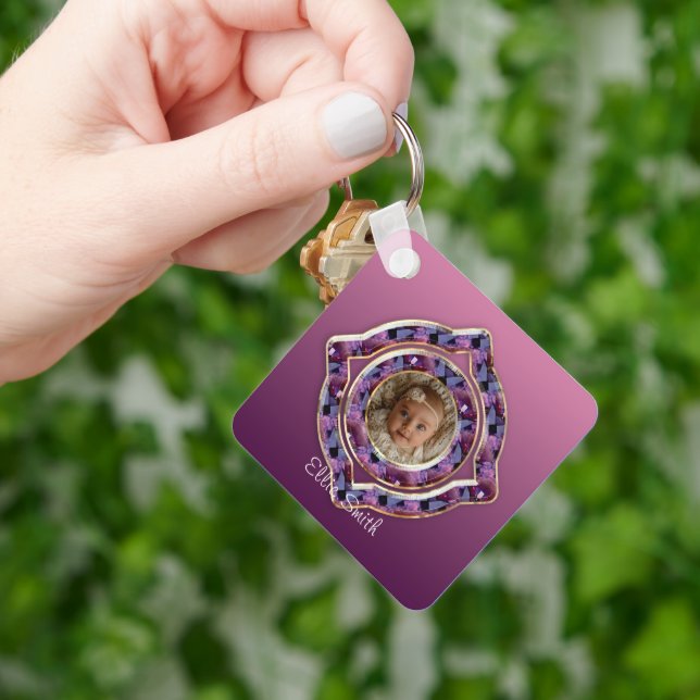 Amethyst Photo Keychain (Hand)