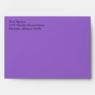 Amethyst Purple A7 Envelopes With Return Address