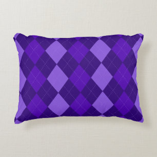 Amethyst Purple Argyle Accent Pillow