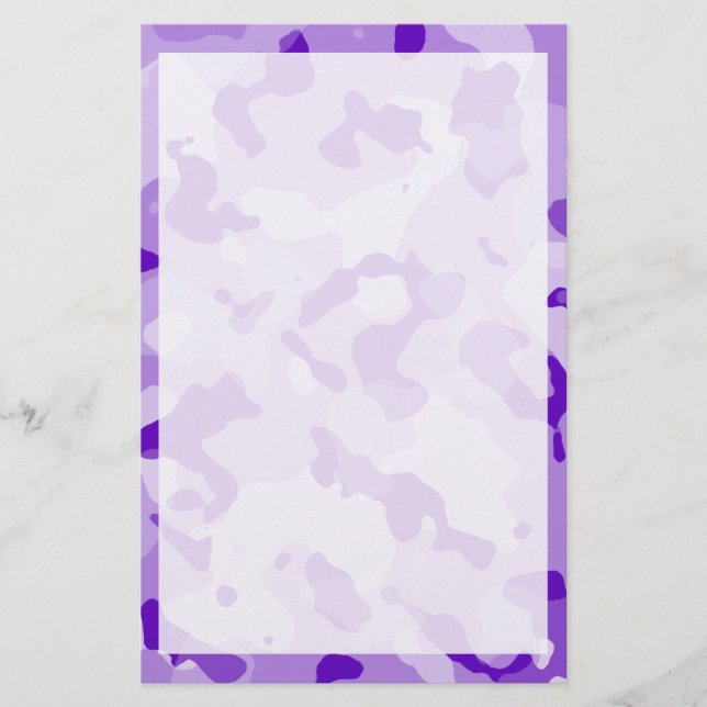 Amethyst Purple Camo; Camouflage Stationery (Front)