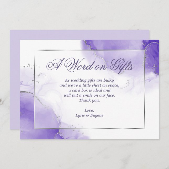 Amethyst Purple  Card Box Request (Front/Back)