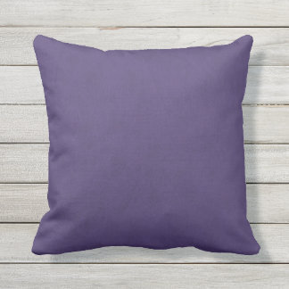 Amethyst Purple Colour Velvet Look Outdoor Pillow
