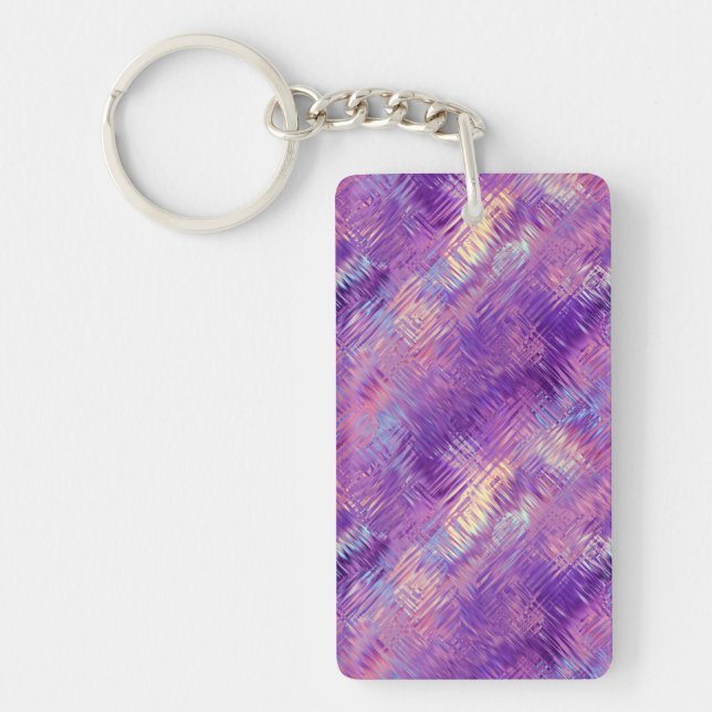 Amethyst Purple Crystal Gel Texture Keychain (Front)
