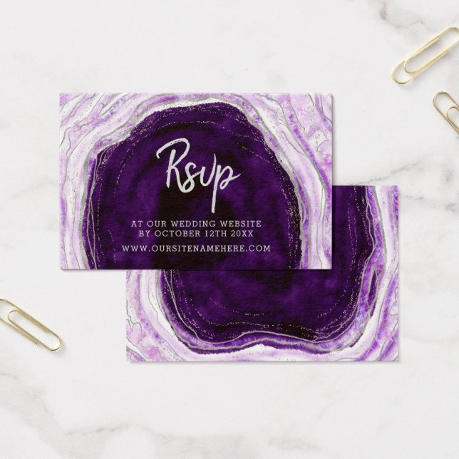 Amethyst Purple Geode Website RSVP Insérer des car (Bureau)