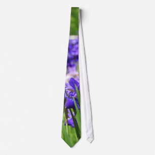 Amethyst Purple Irises Tie
