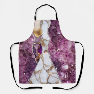 Amethyst Purple Luxury Elegant Liquid Texture  Apron