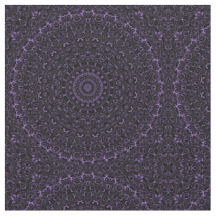 Amethyst Purple Mandala with Intricate Symmetry Fabric