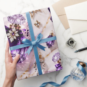 Amethyst Purple Perfume Jewels Wrapping Paper