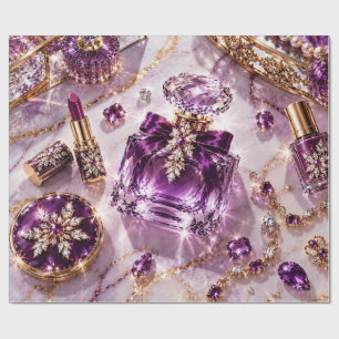 Amethyst Purple Perfume Jewels Wrapping Paper