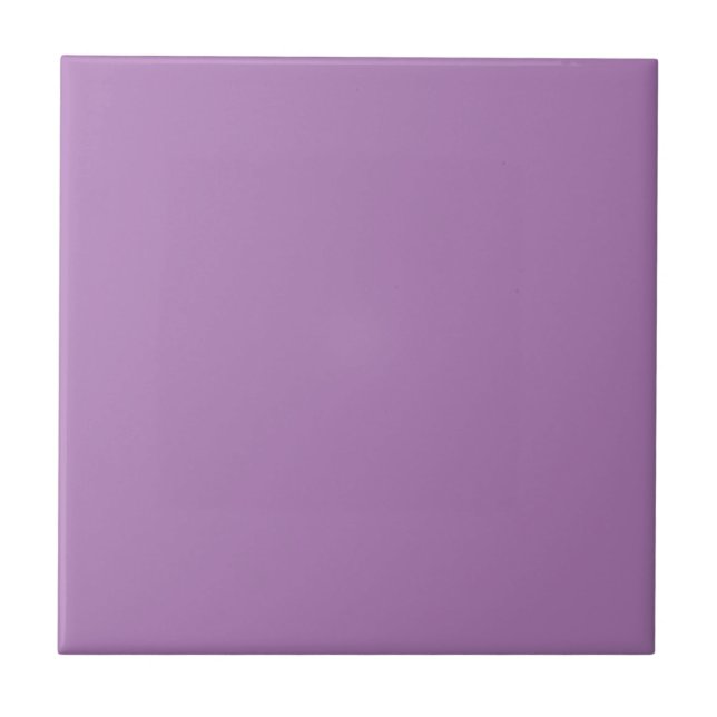 Amethyst Purple Personalized Plum Colour Backgroun Tile (Front)