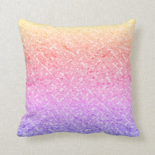 Amethyst Purple Pink Rose Ombre Rainbow Pastel Throw Pillow