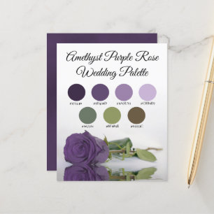 Amethyst Purple Rose Wedding Colours Palette