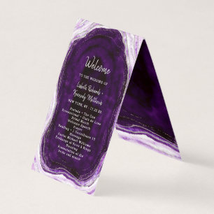 Amethyst Purple & Silver Mariage Ceremony Programm