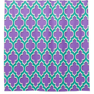 Amethyst Purple Teal White XL Moroccan #4DS