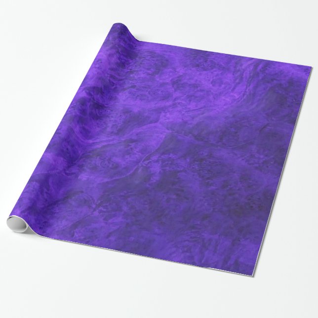 Amethyst Purple Velvet Wrapping Paper (Unrolled)