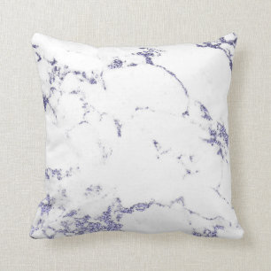Amethyst Purple White Glitter Marble Grey Glitter Throw Pillow