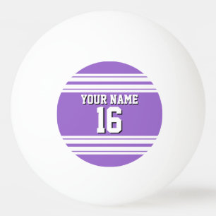 Amethyst Purple Wht Team Jersey Custom Number Name Ping Pong Ball