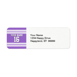 Amethyst Purple Wht Team Jersey Numéro personnalis