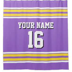 Amethyst Purple Yellow White Stripes Sports Jersey