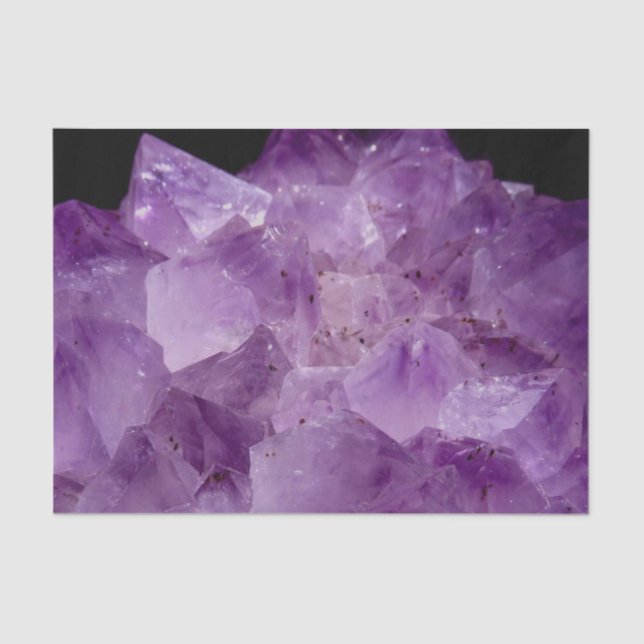 Amethyst Raw Stones  Tissue Paper (Front)