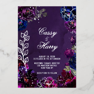 Amethyst Sapphire Jewel Tones Surnames Wedding