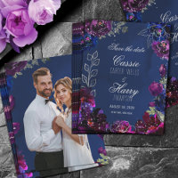 Amethyst Sapphire Navy Jewel Tone Photo
