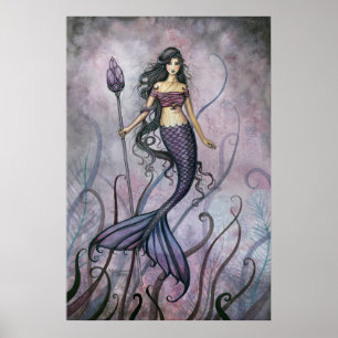 Amethyst Sea Mermaid Poster Print by Molly