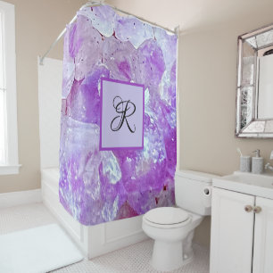 Amethyst Sparkles Purple Quartz Gemstone Monogram