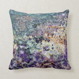 amethyst stone texture pattern rock gem mineral am throw pillow