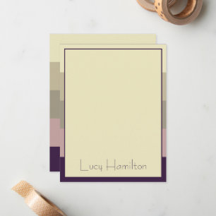 Amethyst Storm Stripes Personalized Card