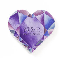 Amethyst Watercolor Heart 33rd Wedding Anniversary