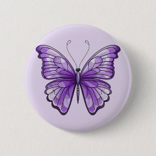 Amethyst Wings 2 Inch Round Button
