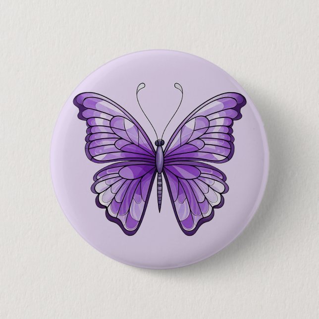 Amethyst Wings 2 Inch Round Button (Front)