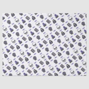 Amethyst Witch Gothic Triple Moon Pattern Tissue Paper