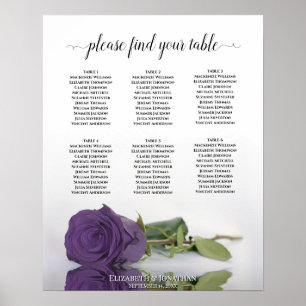 Améthyste Rose pourpre 6 Tableau Mariage Sièges