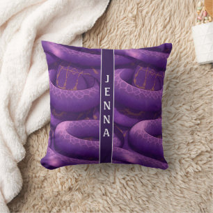 Amethystine Python Retro Colourful Custom Pattern Throw Pillow