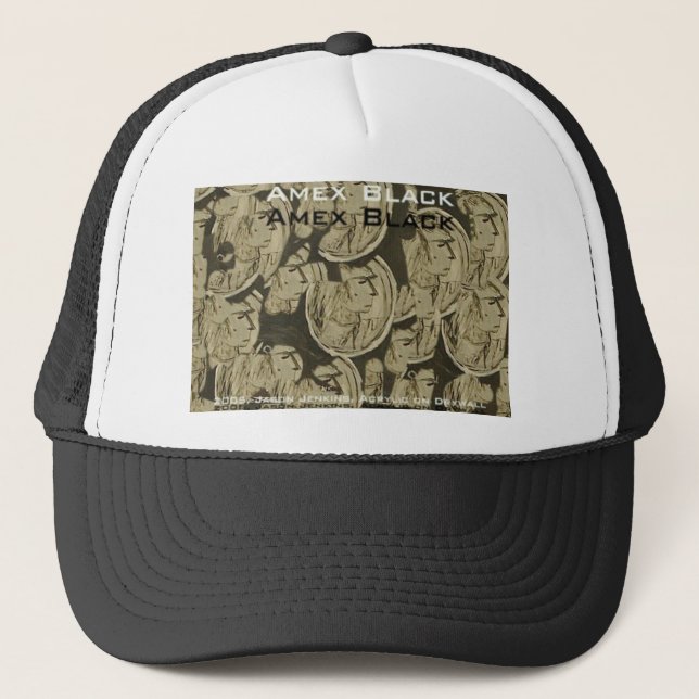 amex black trucker hat (Front)