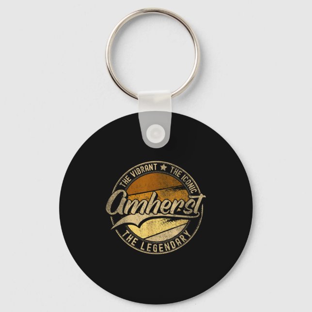 Amherst Nh _ New Hampshire _ Vintage Distressed  Keychain (Front)